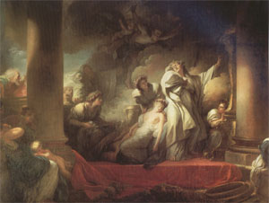 Jean Honore Fragonard The Hight Priest Coresus Sacrifices Himself to Save Callirhoe (mk05)